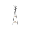 Coat Rack Stand – Metal – Black – Vintage Industrial Style with 2 Shelves