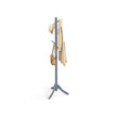 Coat Rack – Solid Wood – Grey – 8 Hooks with 3 Adjustable Heights