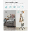 Coat Stand – Metal – Black – 12 Hooks for Coats, Jackets, and Bags