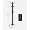 Coat Stand – Metal – Black – 12 Hooks for Coats, Jackets, and Bags