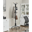 Coat Stand – Metal – Black – 12 Hooks for Coats, Jackets, and Bags