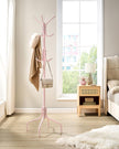 Coat Stand – Metal – Jelly Pink – 12 Hooks, 4 Legs