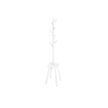 Coat Rack Stand – Wood – Cloud White – Free Standing with 8 Hooks and Storage Shelf, 170.5 cm Tall