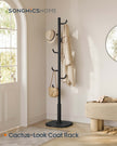 Cactus-Shaped Coat Rack – Metal – Ink Black – 8 Sturdy Hooks