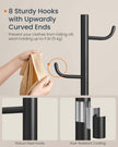 Cactus-Shaped Coat Rack – Metal – Ink Black – 8 Sturdy Hooks