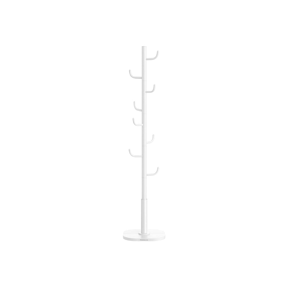 Cactus-Shaped Coat Rack – Metal – Cloud White – 8 Sturdy Hooks