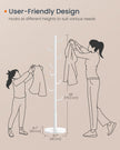 Cactus-Shaped Coat Rack – Metal – Cloud White – 8 Sturdy Hooks
