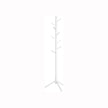 Coat Rack – Solid Wood – White – Freestanding with 8 Hooks for Entryway and Hallway