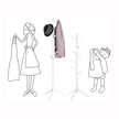 Coat Rack – Solid Wood – White – Freestanding with 8 Hooks for Entryway and Hallway