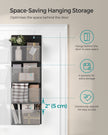 Set of 2 Over-Door Storage Organisers – Fabric – Ink Black – 4 Pocket Design