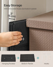 Set of 2 Over-Door Storage Organisers – Fabric – Ink Black – 4 Pocket Design