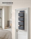 Over-Door Storage Organisers – Fabric – Slate Grey – Set of 2 with 4 Practical Pockets