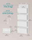 Over-Door Storage Organiser – Fabric – Cloud White – 4 Pockets