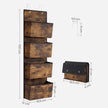 Over-Door Storage Organiser – Fabric – Black – 4 Pocket Design