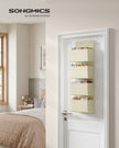 Over-Door Storage Organiser – Fabric – Sand Beige – 4 Pocket Design