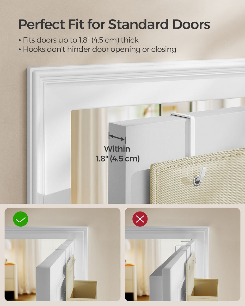 Over-Door Storage Organiser – Fabric – Sand Beige – 4 Pocket Design