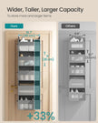 Hanging Door Organiser – Transparent Nylon Mesh – Dove Grey – 5 Large Pockets, Foldable