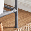 Clothes Rack – Metal – Grey – 2 Hanging Rails and 2 Storage Shelves