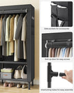 Portable Fabric Wardrobe – Steel Frame – Black – 110 kg Capacity, Easy Assembly