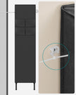 Portable Fabric Wardrobe – Steel Frame – Black – 110 kg Capacity, Easy Assembly