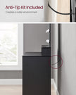 Dressing Table – Wood – Modern – LED Mirror with Adjustable Brightness, 2 Drawers and 3 Compartments
