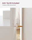 Vanity Table – Wood – White – With Mirror, Drawer, and Shelves for Makeup Organization