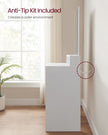 Dressing Table – Wood – Modern Finish – Large Rectangular Mirror with 2 Drawers and 3 Open Compartments