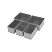 Set of 6 Foldable Drawer Organizers – Linenette Non-Woven Fabric – Dark Grey – Versatile Storage for Socks, Underwear, Scarves, and Ties