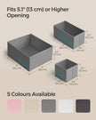 Set of 12 Foldable Fabric Drawer Organisers – Linenette Non-Woven Fabric – Dove Grey – Multi-Functional Storage Solution for Clothing Accessories