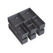 Set of 12 Foldable Fabric Drawer Organisers – Linenette Non-Woven Fabric – Slate Grey – Ideal for Socks, Underwear, Scarves, Ties