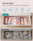 Set of 12 Foldable Fabric Drawer Organisers – Non-Woven Fabric – Jelly Pink – Versatile Storage for Socks, Underwear, Scarves, Ties