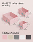 Set of 12 Foldable Fabric Drawer Organisers – Non-Woven Fabric – Jelly Pink – Versatile Storage for Socks, Underwear, Scarves, Ties