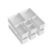 Set of 12 Foldable Fabric Drawer Organisers – Linenette Non-Woven Fabric – Cloud White – Versatile Storage Solution