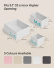 Set of 12 Foldable Fabric Drawer Organisers – Linenette Non-Woven Fabric – Cloud White – Versatile Storage Solution