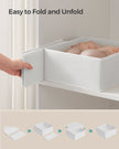 Set of 12 Foldable Fabric Drawer Organisers – Linenette Non-Woven Fabric – Cloud White – Versatile Storage Solution