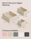 Set of 12 Foldable Fabric Drawer Organisers – Linenette Non-Woven Fabric – Sand Beige – Ideal for Socks, Underwear, Scarves, and Ties