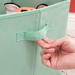 Set of 3 Foldable Storage Organizer Boxes – Fabric – Blue, Green, Pink – Space Theme with Handles