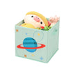 Set of 3 Foldable Storage Organizer Boxes – Fabric – Blue, Green, Pink – Space Theme with Handles