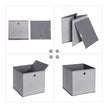 Set of 6 Storage Boxes – Linenette Non-Woven Fabric – Dark Grey – Cube Design for Versatile Organization