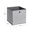 Set of 6 Storage Boxes – Linenette Non-Woven Fabric – Dark Grey – Cube Design for Versatile Organization