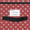 Set of 3 Foldable Fabric Storage Boxes – Red with Snowflakes – Lidded for Closet Organization