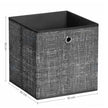 Set of 6 Foldable Non-Woven Fabric Storage Boxes – Gray – Includes Handle – 30 x 30 x 30 cm