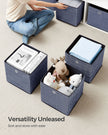 Set of 6 Foldable Non-Woven Fabric Storage Boxes – 30 x 30 x 30 cm – with Handle – Ideal for Shelves and Cube Storage