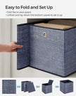 Set of 6 Foldable Non-Woven Fabric Storage Boxes – 30 x 30 x 30 cm – with Handle – Ideal for Shelves and Cube Storage
