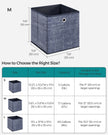Set of 6 Foldable Non-Woven Fabric Storage Boxes – 30 x 30 x 30 cm – with Handle – Ideal for Shelves and Cube Storage