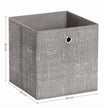 Set of 6 Foldable Non-Woven Fabric Storage Boxes – Gray – Includes Handle – 30 x 30 x 30 cm