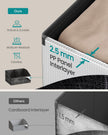 Collapsible Storage Boxes Set – Fabric – Ink Black – Set of 6 with 3 Handles