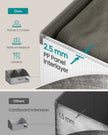 Set of 6 Collapsible Storage Boxes – Fabric – Cattail Grey – Versatile Organizers with 3 Handles