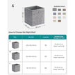 Fabric Storage Boxes – Heathered Grey – Set of 6 – Foldable with Fingerhole