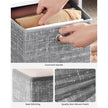 Fabric Storage Boxes – Heathered Grey – Set of 6 – Foldable with Fingerhole